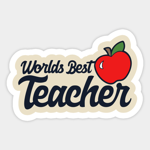 World's Best Teacher Sticker by bubbsnugg